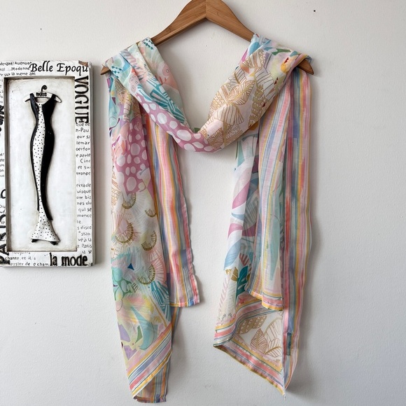 World Market Printed Scarf - Picture 1 of 8